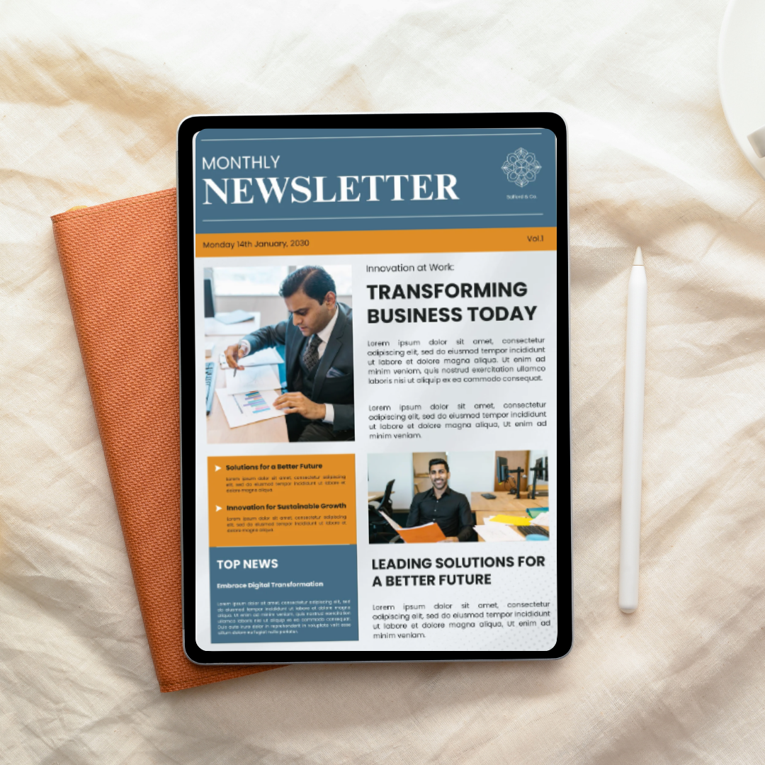 Blurred mockup of LinkedIn and newsletter posts carousel showing consistent weekly cadence